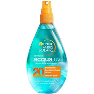Garnier Ambre Solaire Spray Protezione Solare, Acqua Solare Protettiva UV Arricchita con Aloe Vera, IP20, 150 ml