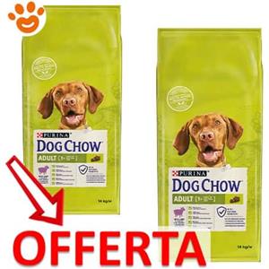 Purina Dog Chow Adult Agnello e Riso - Crocchette Nutrienti per Cani Adulti - 14 kg