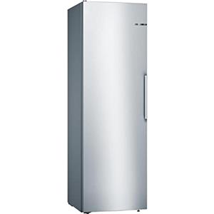 Bosch KSV36VLEP Serie 4, Frigorifero monoporta da libera installazione, ripiano estraibile per gli alimenti riposti in fondo, Luce LED, Funzione raffreddamento intensivo, Acciaio, 186 x 60 cm