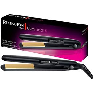 Remington Piastra per capelli, temperatura fissa 215°C, Riscaldamento rapido 30 sec, Rivestimento in ceramica, ideale capelli corti, Ceramic S1450