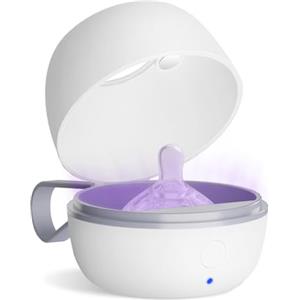MOMMED Sterilizzatore Portatile per Pacifieri, cartuccia Sterilizzatrice UV, Sterilizzatore Elettrico, Sterilizzazione al 99,99% in 3 minuti, durata della batteria di 180 minuti,ricaricabile di Tipo-C