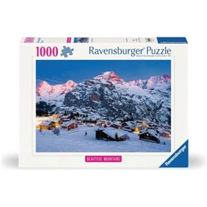 Ravensburger 12000254 - Berner Oberland, Mürren - puzzle 1000 pezzi - puzzle adulti e ragazzi da 14 anni, puzzle natura, puzzle paesaggio