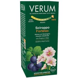 EURITALIA PHARMA Verum Fortelax Sciroppo 126g - Integratore per la Regolarità Intestinale con Estratti di Prugna e Altea