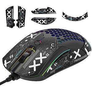 MAMBASNAKE [Kit di aggiornamento Mouse da gioco leggero con nastro adesivo per mouse, nastro adesivo anti-slip per resistente al sudore-nero