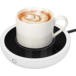 7CDXD Scalda Tazza, Scalda Bevande con Piastra Elettrica Fino a 80℃, Scalda Caffè Portatile Per Uso Domestico, Scaldalatte con 3 Impostazioni di Temperatura per Riscaldare Caffè, Tè, Latte, Cacao