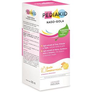 Pediakid Naso Gola Sciroppo 125 ml - Integratore per Bambini con Estratti Naturali per il Benessere delle Vie Respiratorie