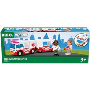 Brio World Ambulanza di Soccorso, Accessori per Set di Trenini per Bambini dai 3 Anni in Su