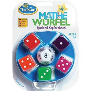 ThinkFun - 76316 Mathe Würfel Junior - Grundrechenarten spielerisch Vertiefen, lernen ohne es zu merken. Ein Würfelspiel für Kinder ab 6 Jahren