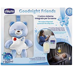 Chicco Baby Monitor e Pannello Goodnight Friends Bimbo, Azzurro