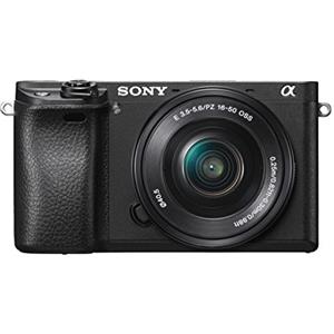 Sony Alpha 6300 Kit Fotocamera Digitale Mirrorless Compatta con Obiettivo Intercambiabile SEL 16-50 mm, Sensore APS-C CMOS Exmor HD da 24.2 MP, 425 pt Fast Hybrid AF 11 fps, Nero