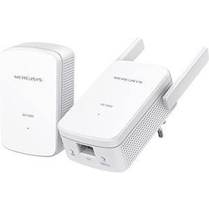 MERCUSYS MP510 KIT V2 Powerline Kit Homeplug AV2 Fino a 1000Mbps e Wi-Fi 300Mbps, Porta Gigabit LAN, Plug and Play, Compatibile con Tutti i Router, Tecnologia Powerline Elevata