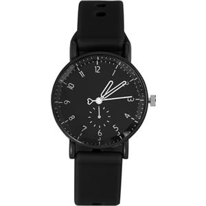 OFFCUP Orologio da Donna, Orologio Analogico al Quarzo Donna, Orologio da Polso Donna Con Cinturino in Silicone Casual O Attività Sportive,Movimento a Tre Lancette, Cassa da 38MM -Nero