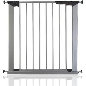 Safetots Cancello di Sicurezza per scale senza viti, 73.5cm - 79.6cm, Nero, Cancelletto di Sicurezza a pressione per Bambini, nessuna perforazione necessaria, barriera di Sicurezza