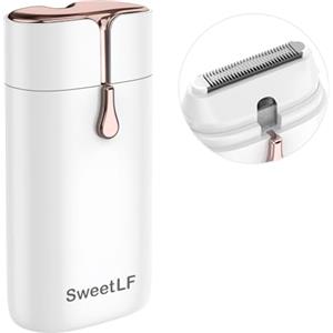 SweetLF Rasoio Elettrico Donna, Rasoio da donna,Rasoio cordless,Lady Viso Rasoio per Gambe Corpo Viso Ascelle e Pube, Bianco