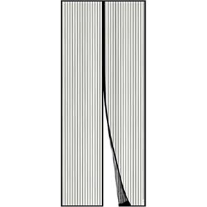 Apalus Zanzariera con Magneti per Porte 90 x 210CM - Rete Fine, Tenda Totalmente Magnetica, si Chiude da Sola - Non Accorciabile (Nero)
