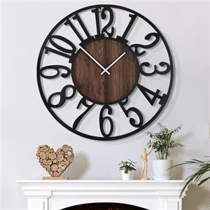 Mee 2ou Orologio Da Parete Moderno E Vintage, 80 cm/ 32 Pollici Orologio Da Parete Grande Silenzioso Senza Ticchettio, Disponibile In 34 cm, 40 cm, 50 cm, 60 cm, 80 cm Per Soggiorno, Cucina, Ufficio