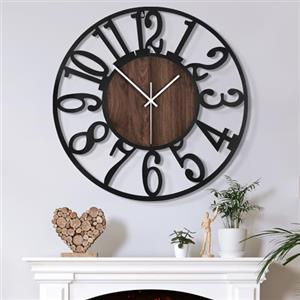 Mee 2ou Orologio Da Parete Moderno E Vintage, 50 cm/ 20 Pollici Orologio Da Parete Grande Silenzioso Senza Ticchettio, Disponibile In 34 cm, 40 cm, 50 cm, 60 cm, 80 cm Per Soggiorno, Cucina, Ufficio