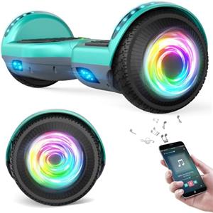 SISIGAD Offroad Hoverboard Kinder Adults mit 6,5 Reifen Leistungsstarke große Batteria Hoverboard Bluetooth-Lautsprechern LED-Licht