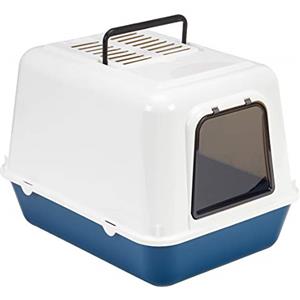Ferplast Lettiera Gatto Chiusa CLEAR CAT 20 con 2 Filtri al Carbone Attivo, Porta Battente Oscurata, Dimensioni 39,5 x 52,5 x h 38 cm