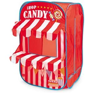 Mondo Toys - Tenda da Gioco Candy Shop / negozio di caramelle - Casetta dei Giochi per Interni ed esterni per ragazze e bambini - Tenda regalo portatile per bambini - rossa/bianca - 28338