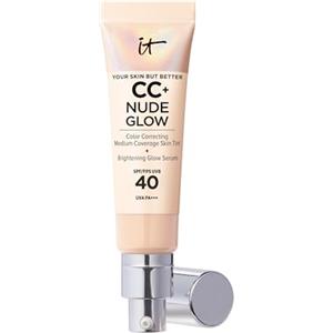 iT COSMETICS, CC+ Cream e Fondotinta, Coprenza Media, Finish Naturale e Luminoso, SPF 40, Formula con Peptidi di Collagene, CC+ Cream Nude Glow, Your Skin But Better, Tonalità: Light, 32 ml