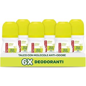 Borotalco, Deodorante Roll On Attivo Giallo, Senza Alcool, con Molecole Anti Odore per Profumo a Rilascio Graduale, Profumo di Cedro e Lime, Deodorante Uomo e Donna - 6 Flaconi da 50ml