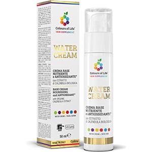 Colours Of Life Crema base NUTRIENTE e ANTIOSSIDANTE con Estratto di CALENDULA BIOLOGICA - 50 ml crema viso antiossidante e idratante, da utilizzare insieme al siero viso preferito Colours Of life