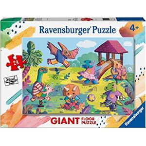 Ravensburger - Puzzle Dinosauri al parco giochi, Collezione 24 Giant Pavimento, 24 Pezzi, Età Raccomandata 3+ Anni, 03147