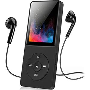 Wodgreat Lettore MP3 Bluetooth, 32GB Lettore MP4 Portatile HiFi Lossless Sound, MP3 Player Musicale Lettore con radio FM/Registratore Vocale/Video/E-Book, Suppota TF Fino a 128G (Cuffie Incluse)