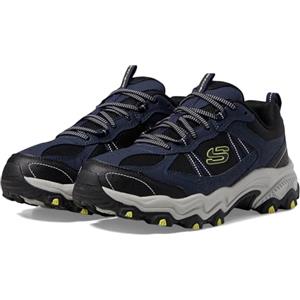 Skechers Resistenza a, Trekking Low Cut Uomo, Navy Sintetico Maglia Nera Trim, 39.5 EU