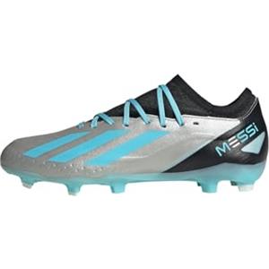 adidas X Crazyfast Messi.3 Firm Ground Boots, Scarpe da Calcio Unisex-Adulto, Silver Met./Bliss Blue/Core Black, 46 EU