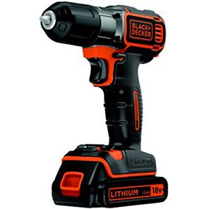 BLACK+DECKER, Trapano/Avvitatore Autosense™ 18V Litio in valigetta con doppia batteria. ASD184KB-QW