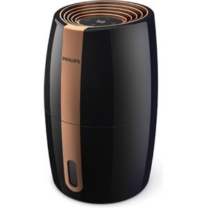 Versuni Umidificatore Philips Serie 2000, NanoCloud Igienico, 99,97% meno batteri, Serbatoio 2L, Ultra Silenzioso (33 dB), Sensore, 3 Velocità, Modalità Auto & Notte, Timer, Nero (HU2718/10).