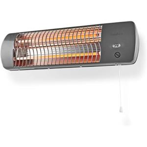 Nedis HTBA10GY - Riscaldamento da bagno - 1200 W - Termostato regolabile - 2 modalità di calore - X4 - Grigio