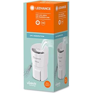 LEDVANCE Purificatore d'aria UVC HEPA con potenza UV-C per Disinfettare l'aria e per un Clima piacevole della Stanza, Mobile e utilizzabile ovunque tramite Cavo USB