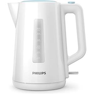 Versuni Philips Bollitore Elettrico - 1,7 L, Coperchio a Molla, Spia Luminosa, Base Girevole, Bianco (HD9318/00)