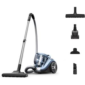 Rowenta RO4871 Compact Power XXL Aspirapolvere a Traino Senza Sacco, 2.5 L, 550 W, 75 dB(A), Tecnologia Ciclonica, Design Compatto, Animal Care Kit, Potente e Silenzioso, 5 Accessori Inclusi