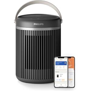 Philips Serie 3000 Termoventilatore collegato ad alta efficienza energetica da 2000W, fino al 50% di risparmio energetico con Eco AI, silenzioso, oscillazione a 45°, grigio scuro (CX3120/01)