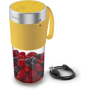 Moulinex Lightmix, Frullatore Portatile, 300 ml, Potente, Ricaricabile, Nest Yellow, LM1C0210