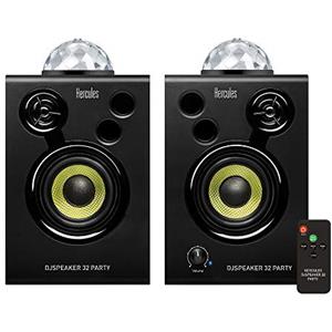 HERCULES DJSpeaker 32 Party, 2 altoparlanti attivi per monitoraggio da 15 watt ciascuno, con luci integrate