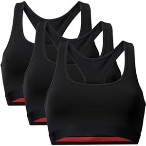 DANISH ENDURANCE Reggiseno Sportivo Donna Senza Ferretto - Top e Bikini Palestra Donna in Cotone - Comodo Top Elastico per Fitness, Yoga e Allenamento, 1, 3 o 6 Paia