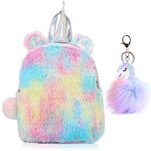 SEDEX Zaino Unicorno Per Ragazze Zainetto Bambini Peluche Carino Adolescenti Scuola Zipper Arcobaleno Zainetto Scolastici Cartelle Zainetti Astuccio Backpack Portachiavi