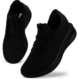 Giniros Scarpe Donna Sneakers Scarpe da Ginnastica Running Donna Corsa Camminata Tennis Outdoor Fitness Jogging Sportive Palestra Scarpe da Lavoro Leggere Traspiranti Casual Comode Nero 36EU