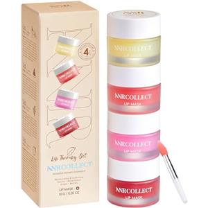 ANRCOLLECT Lip Balm Set per la terapia delle labbra con 4 maschere per il sonno delle labbra - trattamento notturno e kit per la cura delle labbra ad idratazione intensa, set di balsami per labbra