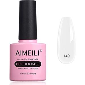 AIMEILI 8 in 1 Builder Base Gel Unghie Gel Ricostruzione Unghie Smalto Semipermanente Lattiginoso per Unghie in UV LED Soak Off Gel Colori - (149) 10ML