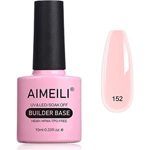 AIMEILI 8 in 1 Builder Base Gel Unghie Gel Ricostruzione Unghie Smalto Semipermanente Rinforzato per Unghie in UV LED Soak Off Gel Colori - (152) 10ML