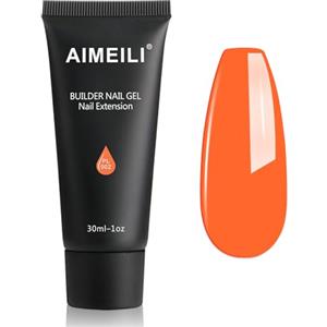 AIMEILI Kit Gel Ricostruzione Unghie, Acrilico per Unghie Colorati Builder Nail Gel Set Estension Gel Acrigel per Unghie Passione Unghie - Arancia Gelatina (002), 1x30ML