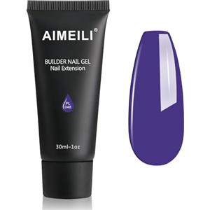 AIMEILI Kit Gel Ricostruzione Unghie, Acrilico per Unghie Colorati Builder Nail Gel Set Estension Gel Acrigel per Unghie Passione Unghie - Blu Neon (048), 1x30ML