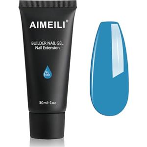 AIMEILI Kit Gel Ricostruzione Unghie, Acrilico per Unghie Colorati Builder Nail Gel Set Estension Gel Acrigel per Unghie Passione Unghie - Blu (036), 1x30ML