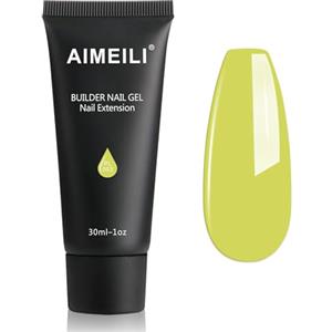 AIMEILI Kit Gel Ricostruzione Unghie, Acrilico per Unghie Colorati Builder Nail Gel Set Estension Gel Acrigel per Unghie Passione Unghie - Jelly Limone (003), 1x30ML